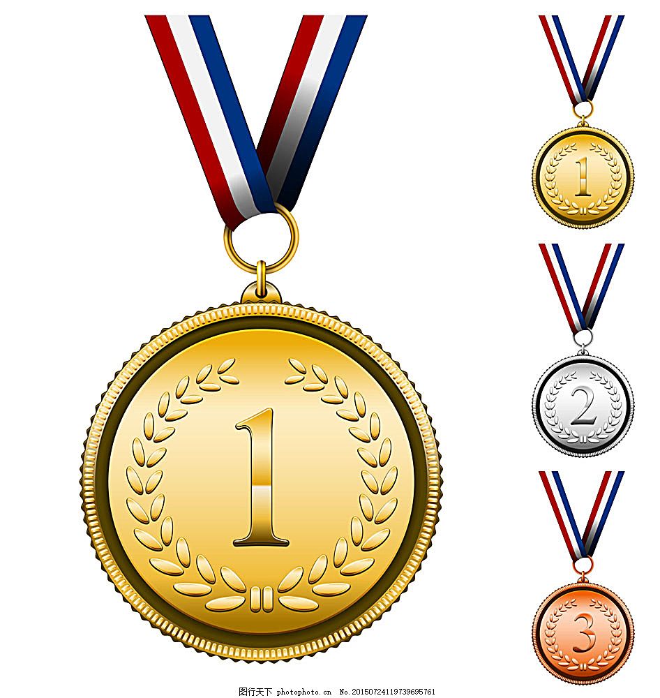 奖牌,奖牌矢量素材 奖牌模板下载 金属奖牌 荣誉 体育运动